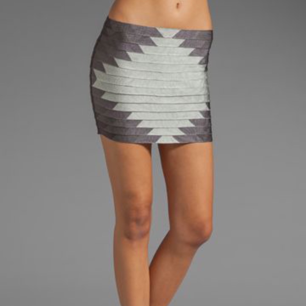 Haute Hippie Aztec Bandage Mini Skirt